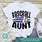 Baseball Aunt - Ball & Stripes - Customize