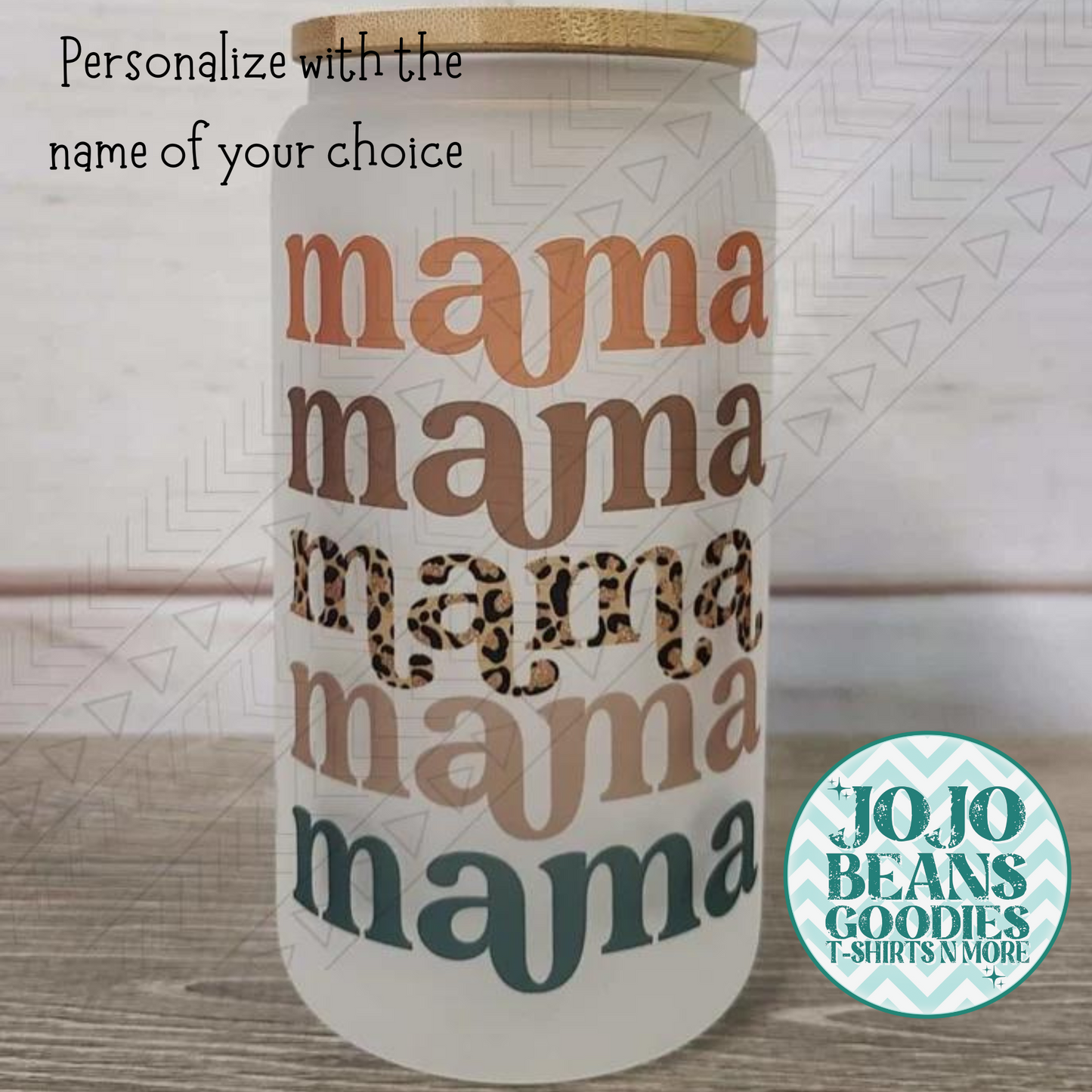 Stacked Name Personalized - Glass Can