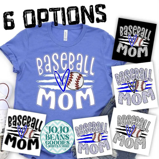 Baseball Mom - Ball & Stripes - Customize