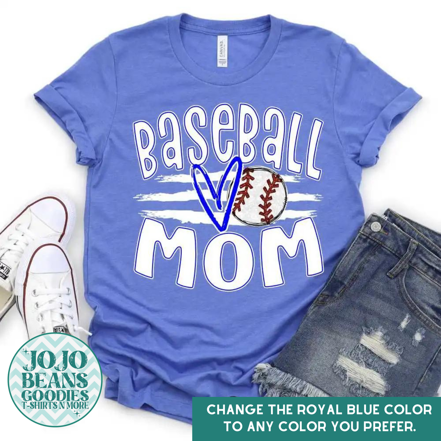 Baseball Mom - Ball & Stripes - Customize