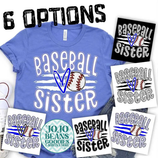 Baseball Sister - Ball & Stripes - Customize