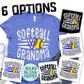 Softball Grandma - Ball & Stripes - Customize