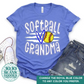 Softball Grandma - Ball & Stripes - Customize