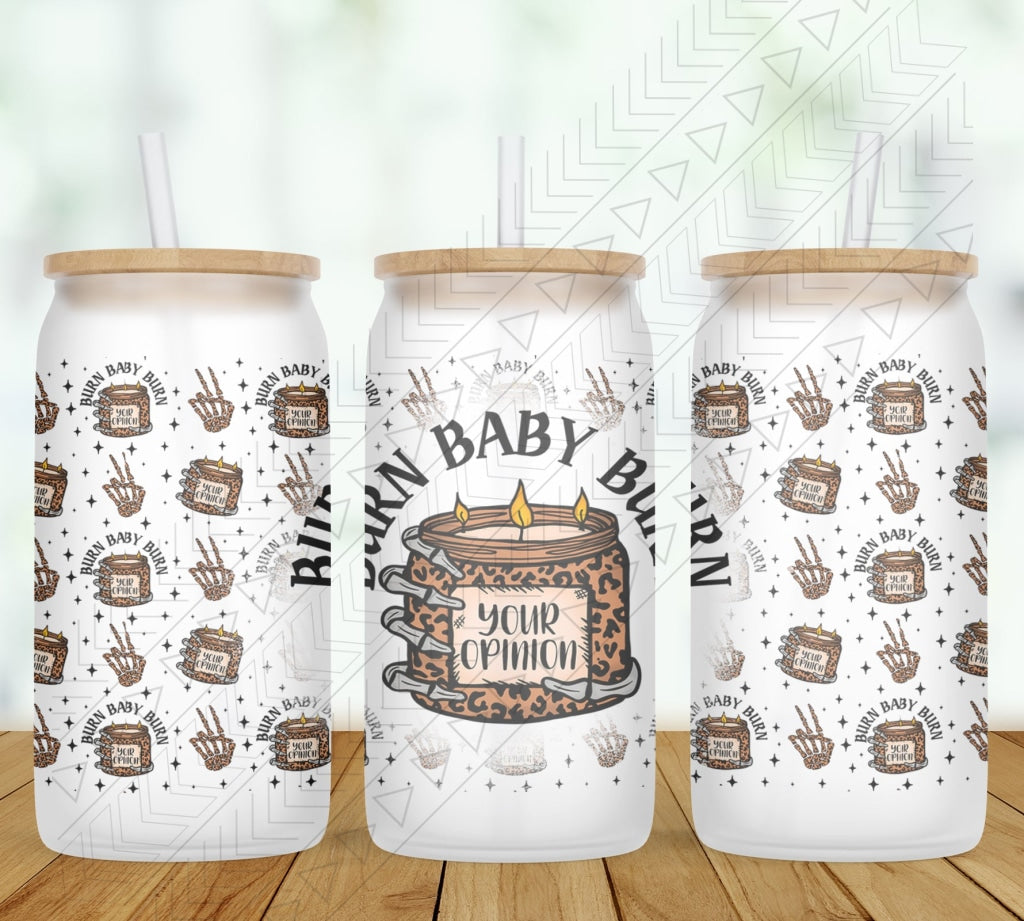 Burn Baby Glass Can