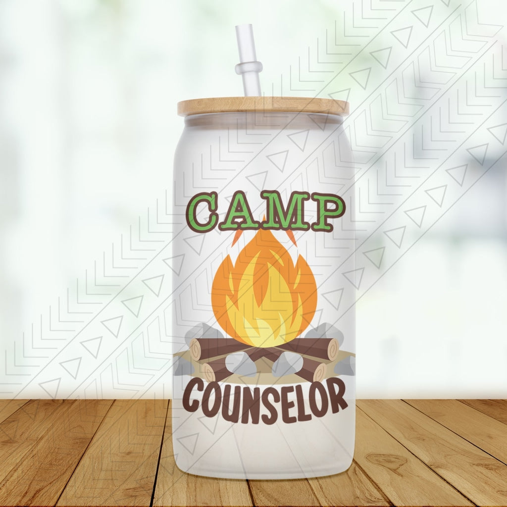 Camp Counselor Glass Can