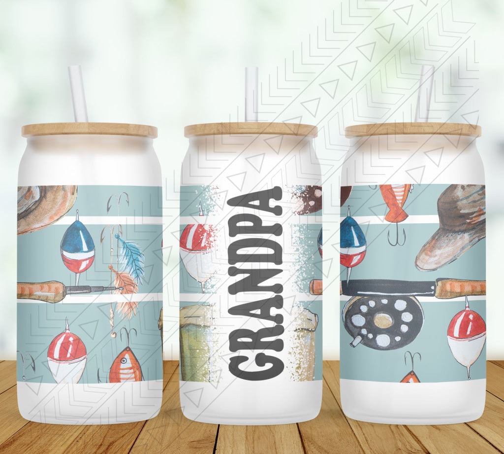 Fishing Personalized Glass Can