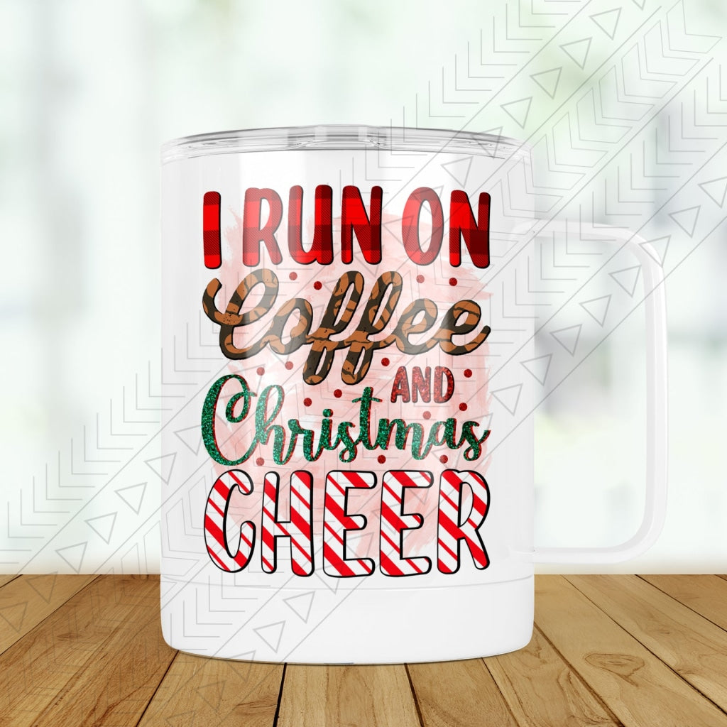 Run On Coffee & Christmas Cheer Travel Mugs