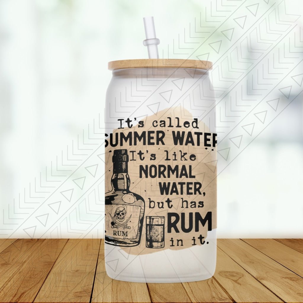 Summer Water Frosted Glass / Rum Glass Can